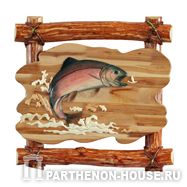 Изображение рыб – декоративная мозаика по дереву